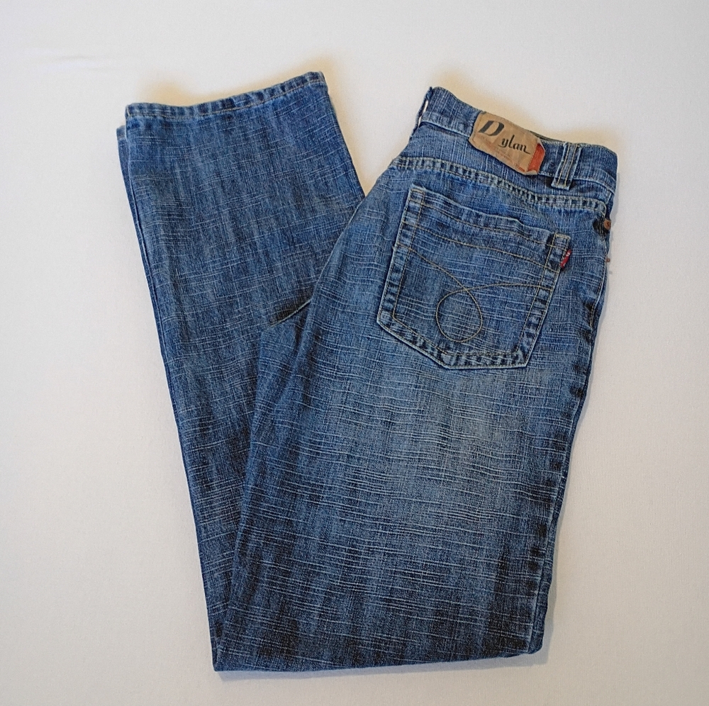 Dylan Classic Mens Casual Relaxed Fit Denim Jeans Size 32 100% Cotton Med Wash